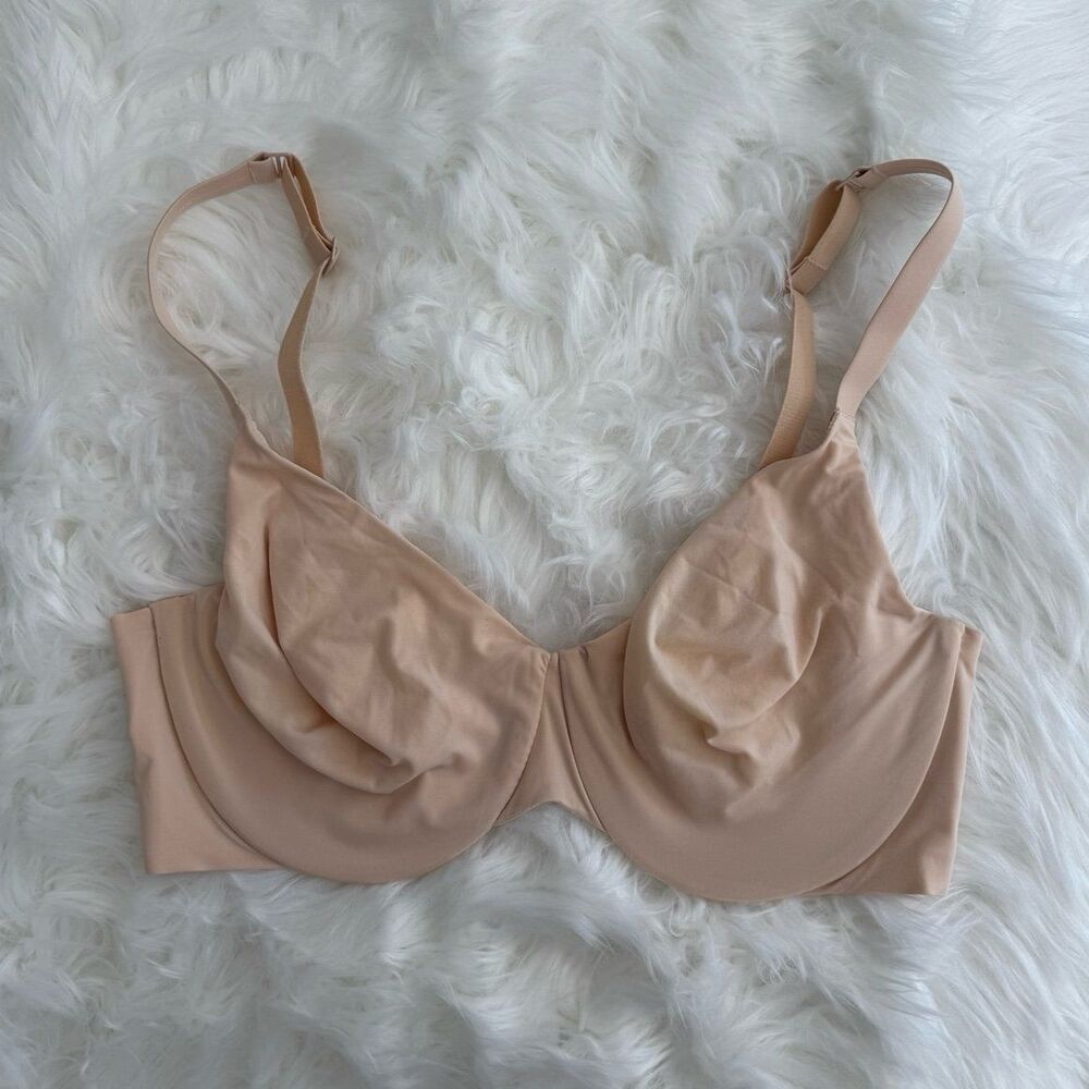 Skims Smoothing Intimates Unlined Full Coverage Bra Sand Size 34D